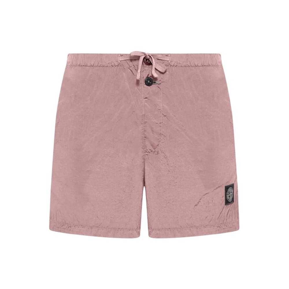 Stone Island Men Navy Blue Compass Logo Swimsuit